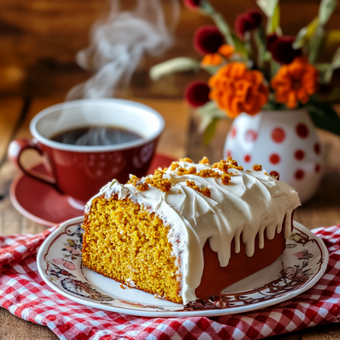 Pumpkin Spice Loaf With Cream Cheese Frosting