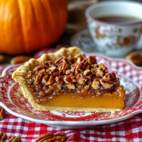 Pumpkin Pecan Praline Pie