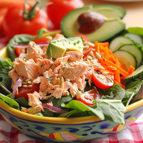 Fresh and Flavorful Canned Salmon Salad with Lemon Dill Dressing