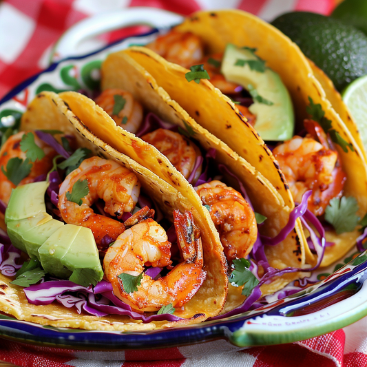 Flavor-Packed Shrimp Tacos with Cabbage and Avocado
