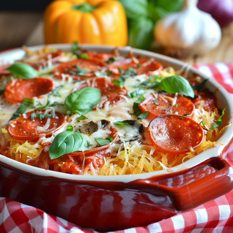 Spaghetti Squash Pizza Casserole Recipe – A Low-Carb Pizza Alternative