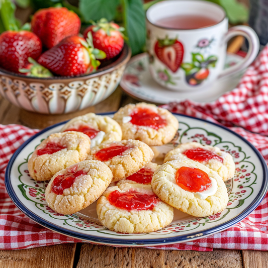 Strawberry Cheesecake Thumbprint Cookies Recipe – Delicious and Easy to Bake