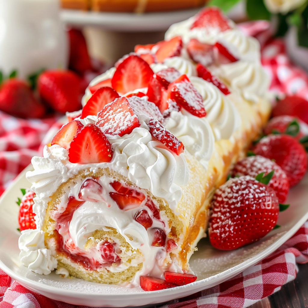 Strawberry Roll Cake Recipe