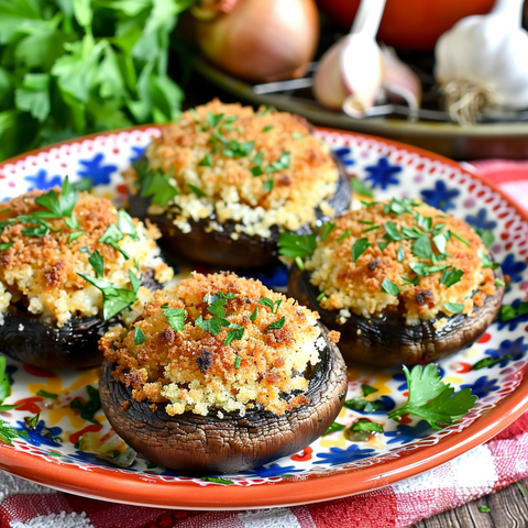 Stuffed Portobello Mushrooms Recipe – Hearty, Cheesy, and Delicious