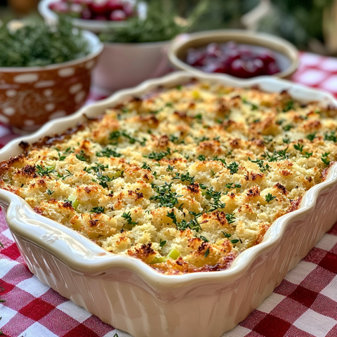 Classic Herb and Butter Turkey Stuffing (Baked Separately)