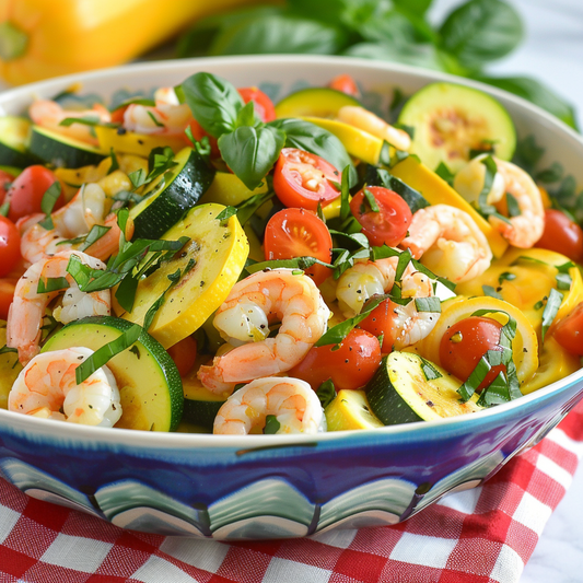 Quick and Healthy Summer Squash and Shrimp Salad Recipe