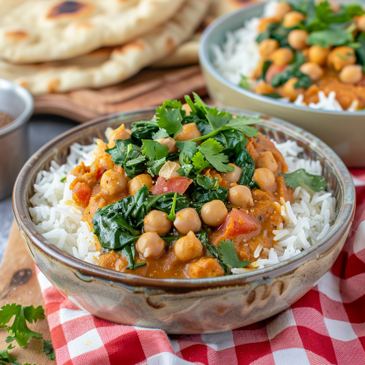 Vegan Chickpea and Spinach Curry - Creamy, Nutritious, and Flavorful