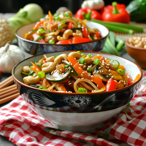 Vegan Chinese-Style Stir Fry with Cashews – A Delicious and Nutritious Dish