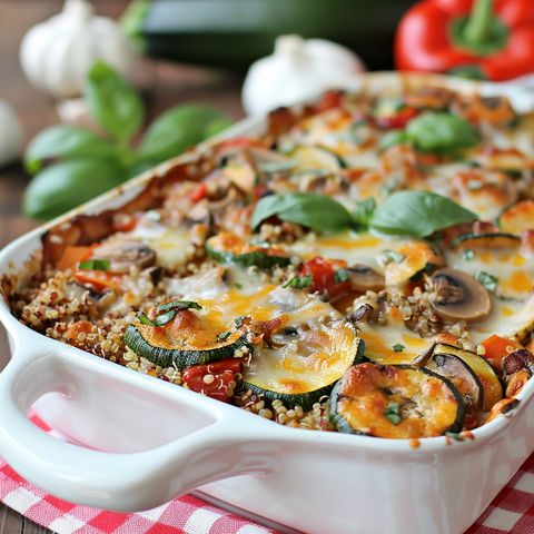 Vegetable and Quinoa Bake with Tomato Sauce Casserole Recipe