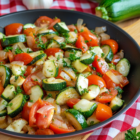 Stir-Fry Zucchini, Onion, and Tomato Recipe – Healthy and Delicious