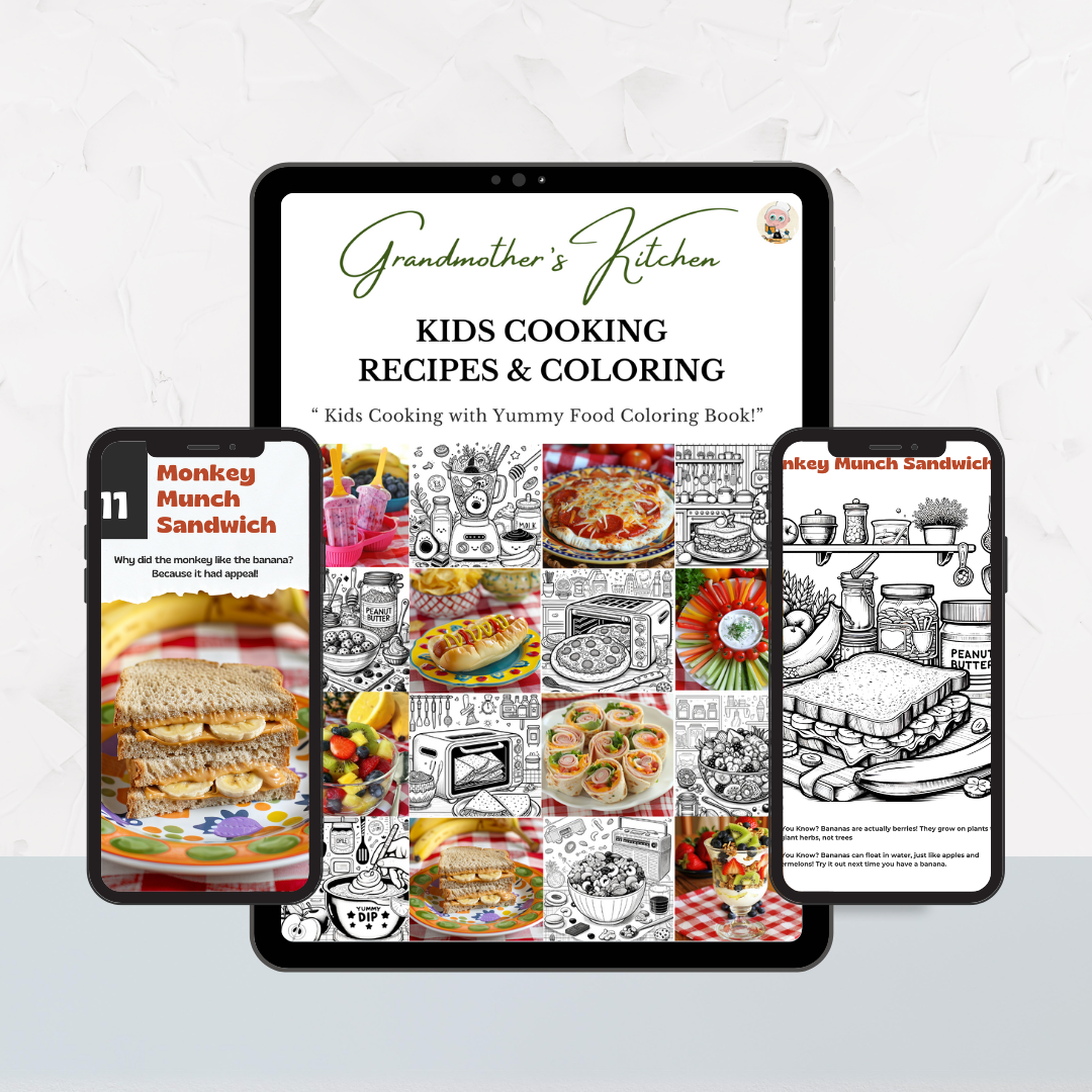 Grandmother's Kitchen: Recipes for Kids & Coloring Book