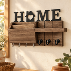 Arrival Home Key Rack detail: The real compartments and hooks of Arrival