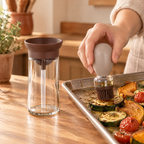 Baste Coffee Oil Brush Bottle use: Baste Coffee Oil Brush Bottle: hand-guided oil on a cool surface