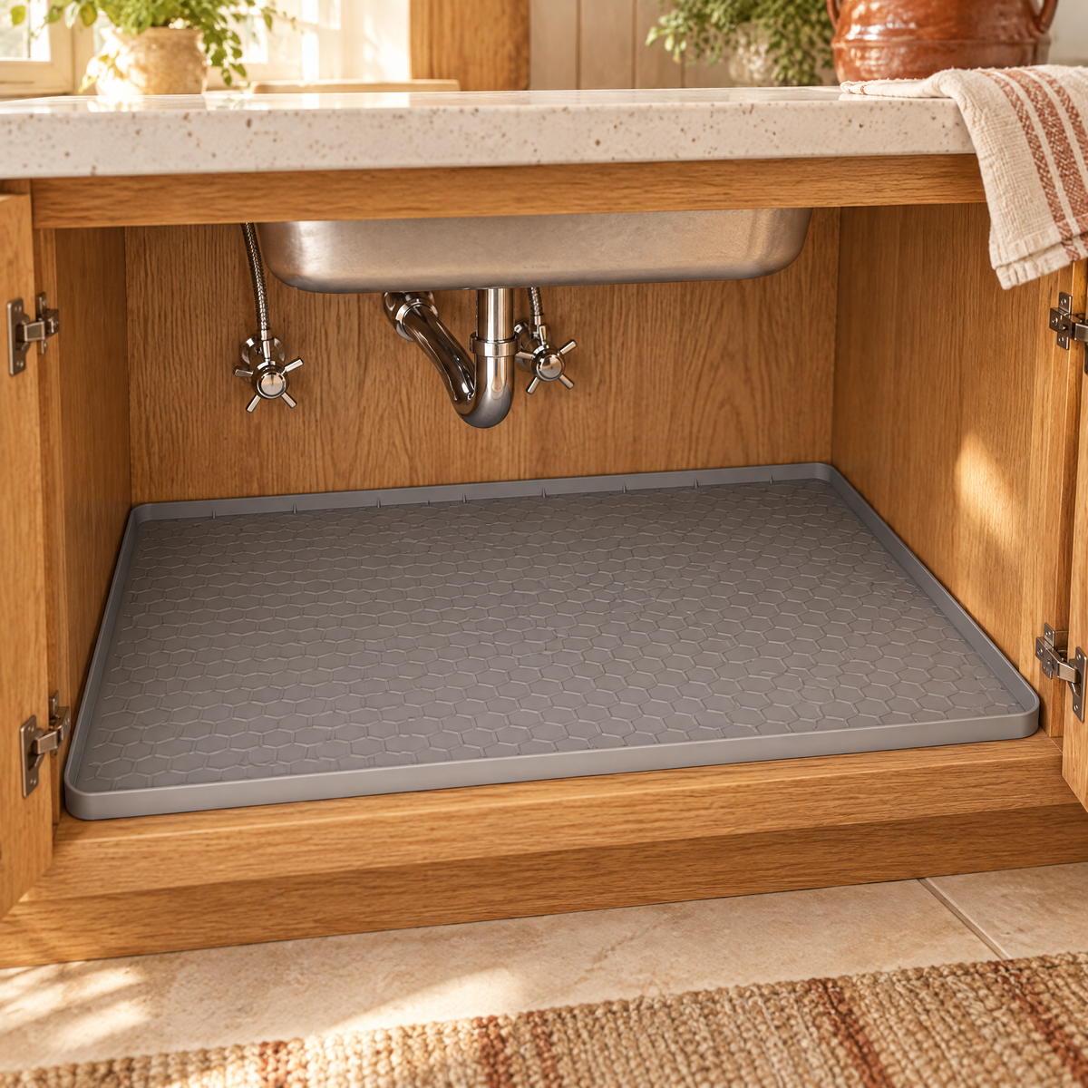 Below Under-Sink Cabinet Mat story: Below Under-Sink Cabinet Mat — the everyday setting