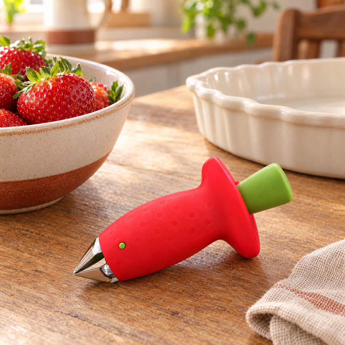 Berry Red Strawberry Huller story: Berry Red Strawberry Huller: a little berry batch before the treat