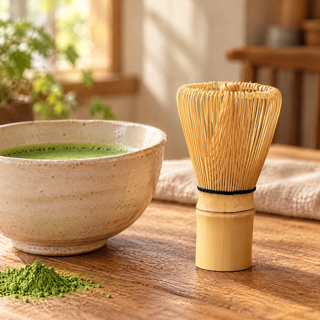 Bloom Bamboo Matcha Whisk story: Bloom Bamboo Matcha Whisk: a natural tea preparation moment
