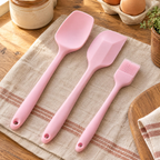 Blush Silicone Kitchen Trio detail: Blush Silicone Kitchen Trio: three different working heads