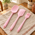 Blush Silicone Kitchen Trio hero: Blush Silicone Kitchen Trio: whole three-shape pink trio