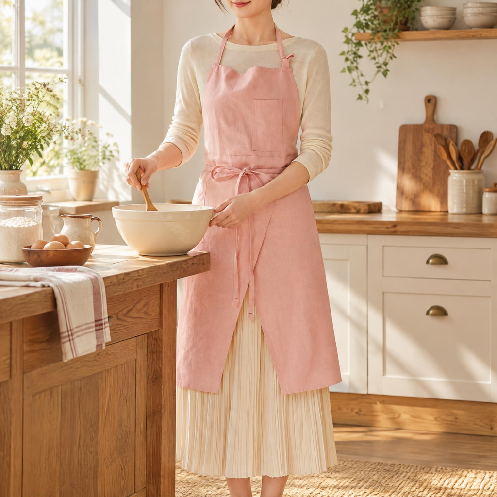 Blush Wrap Apron story: Blush at the familiar preparation counter