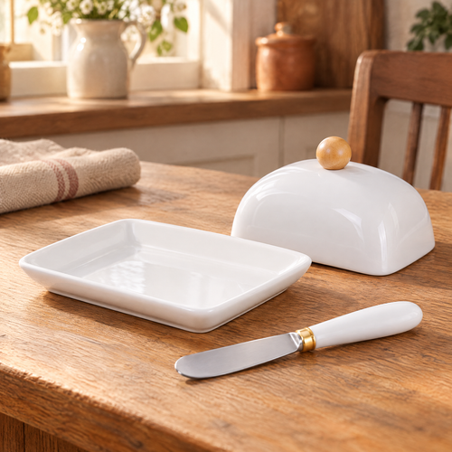 Breakfast Ceramic Butter Dish Set hero: Breakfast Ceramic Butter Dish Set — complete selected contents