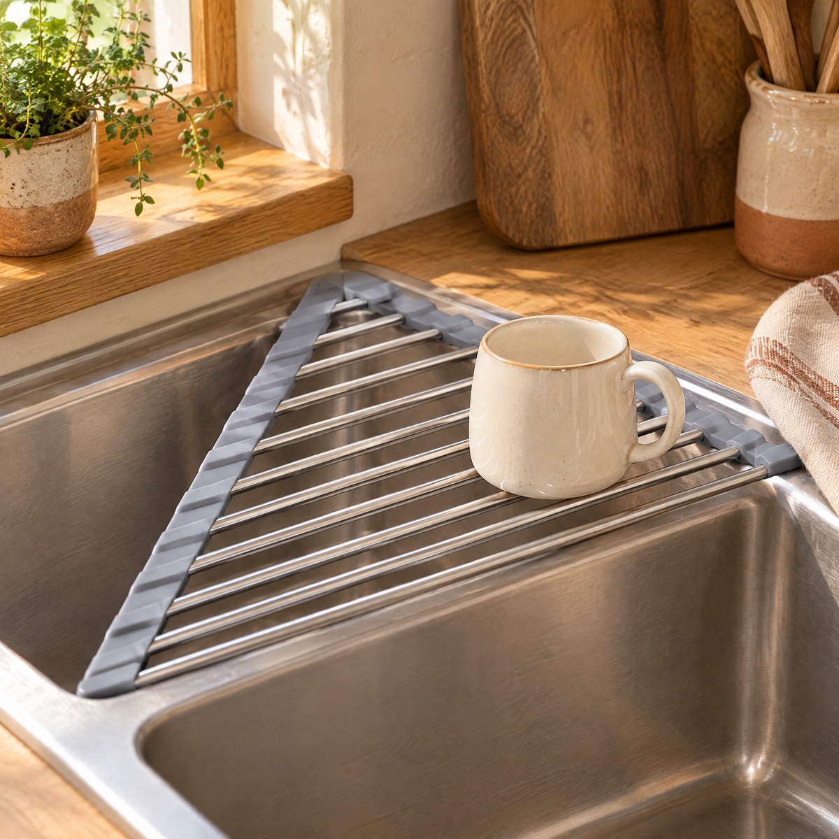 Bridge Corner Drying Rack story: Bridge Corner Drying Rack — the everyday setting