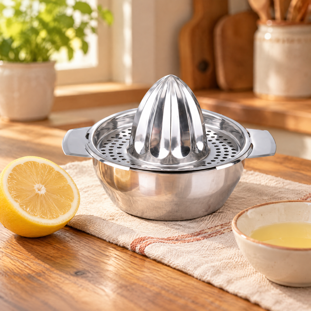 Bright Stainless Citrus Juicer story: Bright Stainless Citrus Juicer: a bright little recipe finish