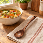 Broth Acacia Soup Spoon story: Broth Acacia Soup Spoon: a familiar soup moment