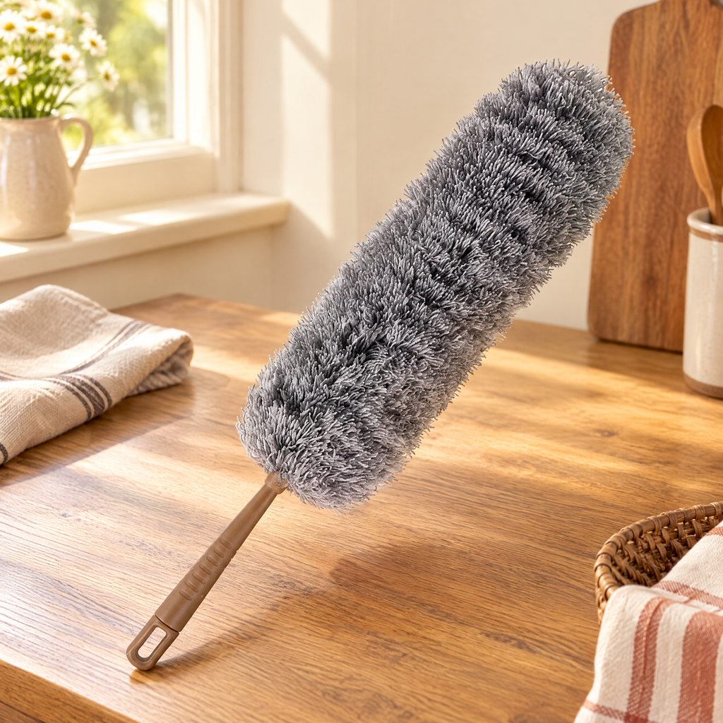 Cloud Fibre Duster detail: Cloud’s actual fibre pile and handle slot