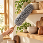 Cloud Fibre Duster use: A gentle Cloud stroke on a compatible dry shelf