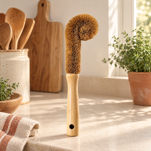 Curl Bottle Brush hero: Curl’s bamboo grip and real curled bristle head