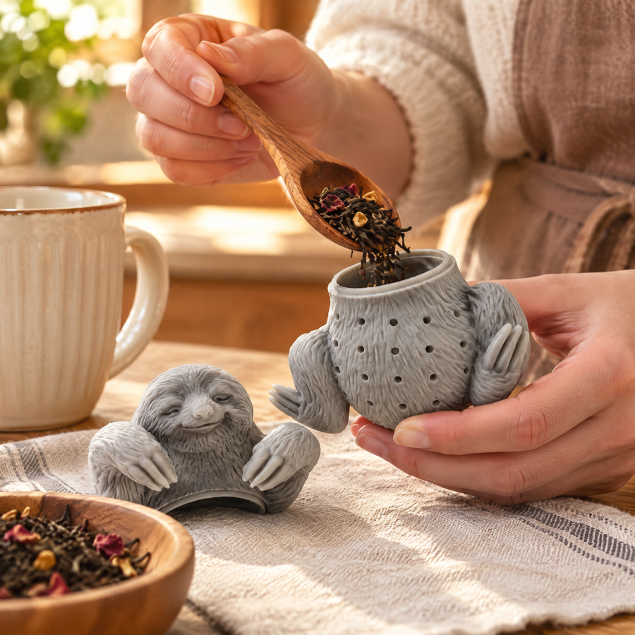 Doze Sloth Tea Infuser: join and position the sloth