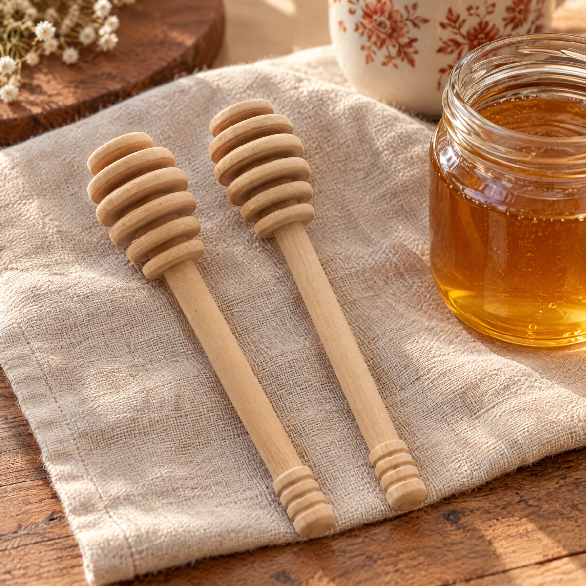 Drizzle Honey Dipper Pair story: Drizzle Honey Dipper Pair: a sweet little breakfast detail
