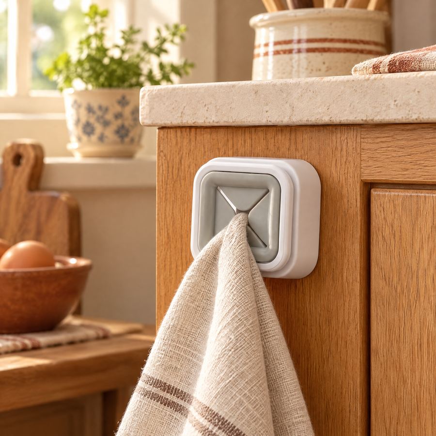 Hang Push-In Towel Holder — the everyday setting