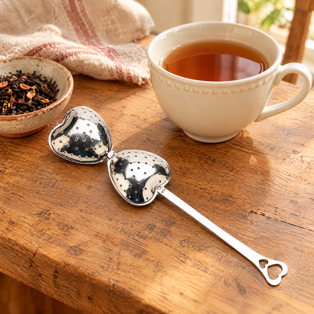 Heart Loose-Leaf Tea Infuser story: Heart Loose-Leaf Tea Infuser: a little loose-leaf tea pause