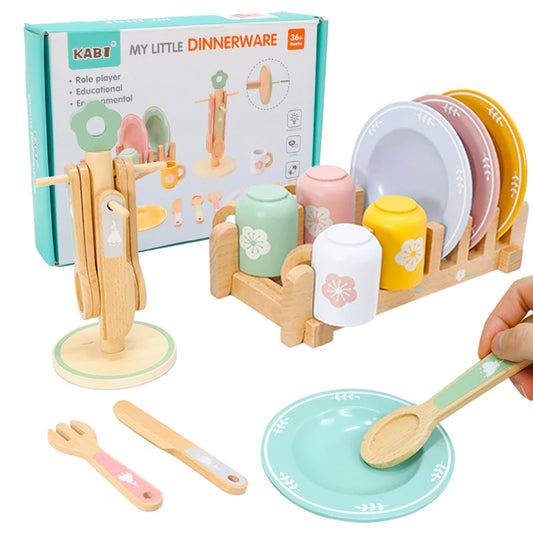 Wooden Kitchen Montessori Play Set