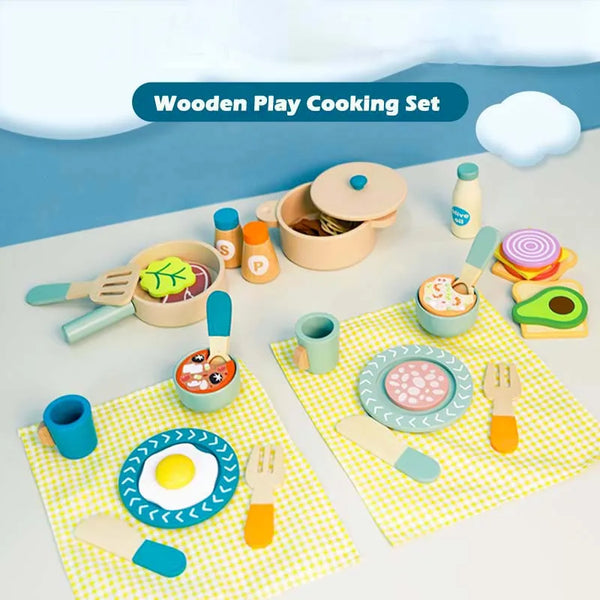 Fun Wooden Kitchen Play Set