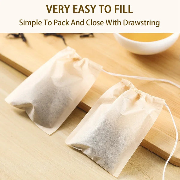 100 PC Easy-Use Biodegradable Tea Filters