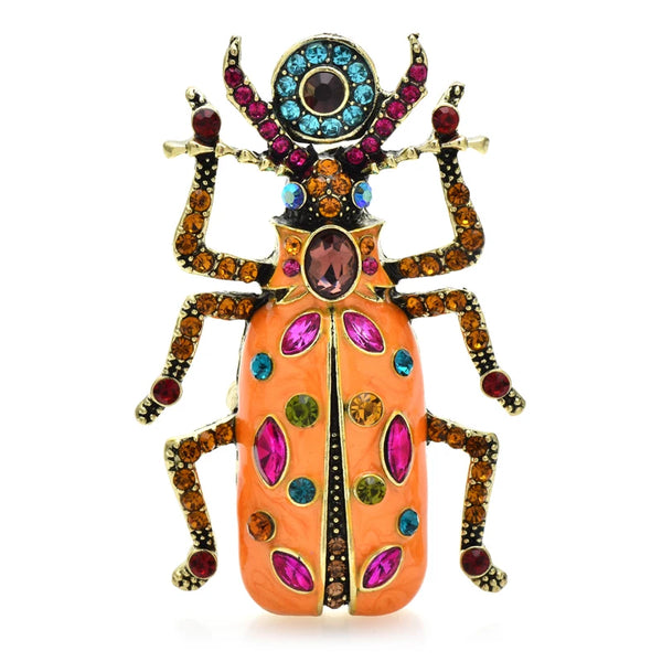 Charming Beetle Brooch Pin