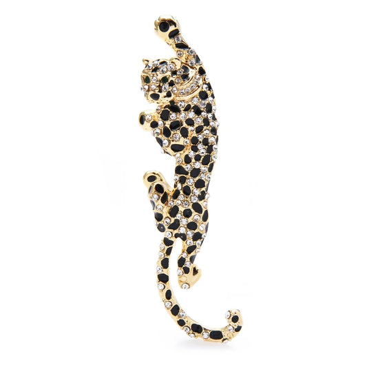 Climbing Leopard  Brooch