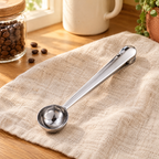 Keep Coffee Scoop & Bag Clip hero: Keep Coffee Scoop & Bag Clip: whole spoon and integrated clip