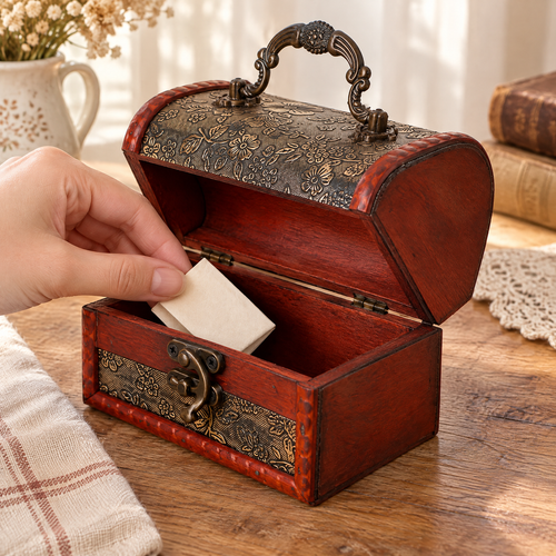 Memory Keepsake Box use: A tiny folded note placed in Memory