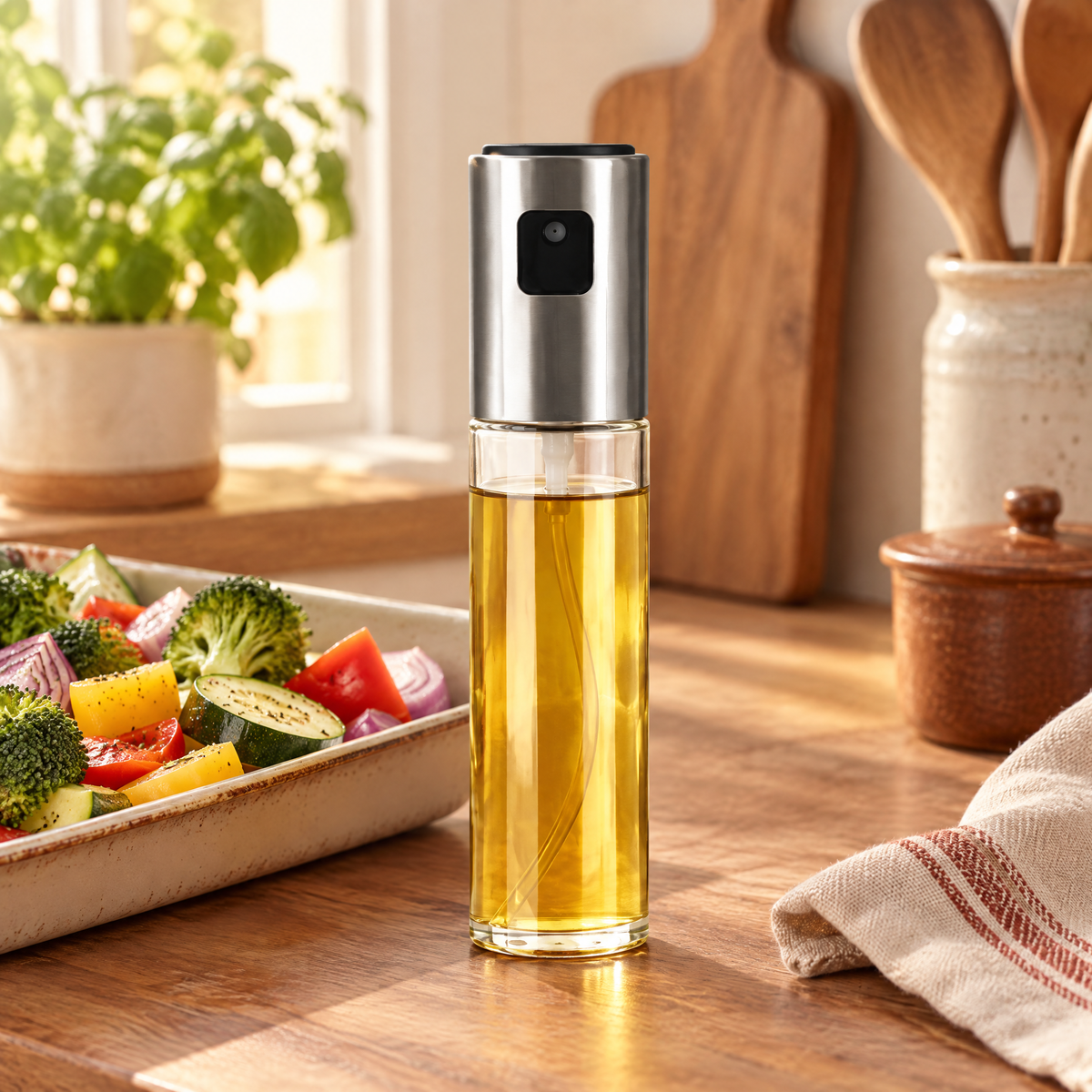 Mist Glass Oil Sprayer: the little oil step before a meal