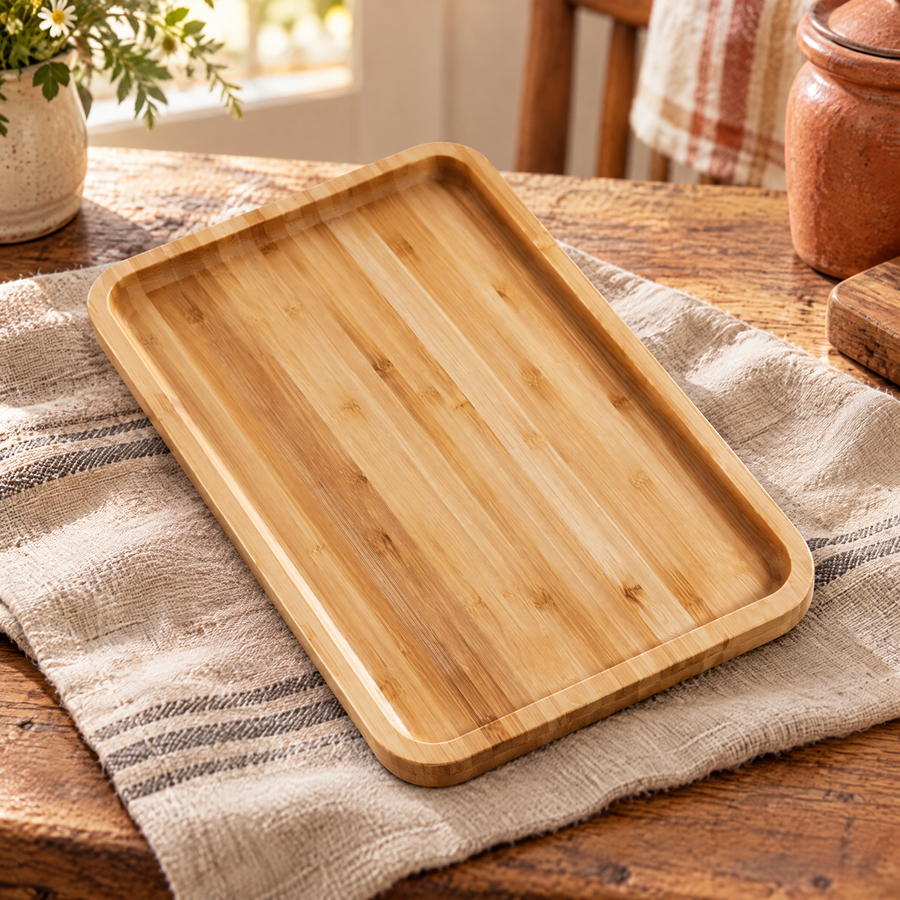 Hour Bamboo Serving Tray — the exact physical details