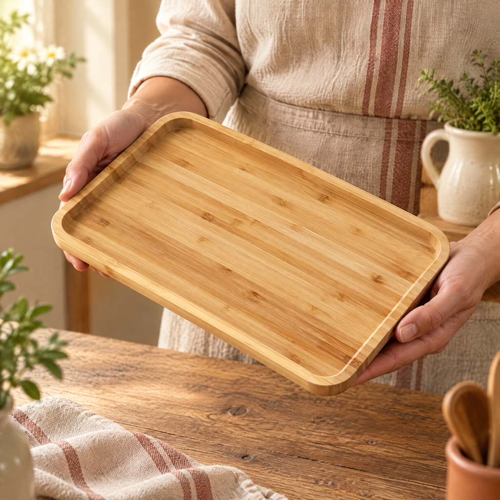 Hour Bamboo Serving Tray use: Hour Bamboo Serving Tray — a suitable use routine