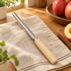 Orchard Wooden Fruit Corer hero: Orchard Wooden Fruit Corer: whole wooden-handled open-channel corer
