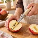 Orchard Wooden Fruit Corer use: Orchard Wooden Fruit Corer: controlled work near a fruit core