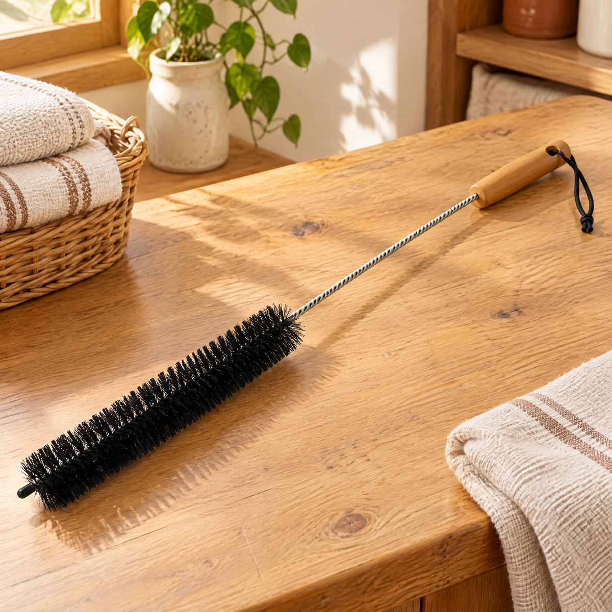 Reed Lint Brush detail: Reed’s actual bristle section and wire shaft
