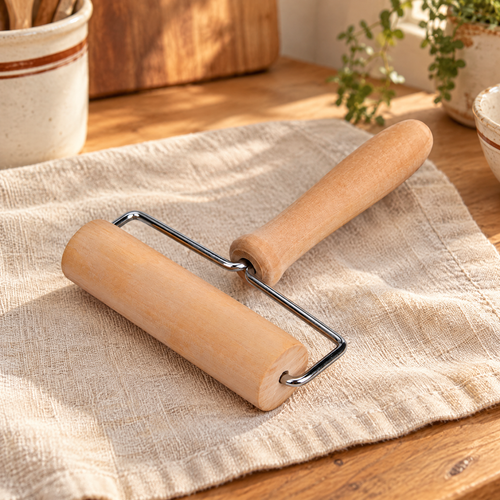 Roll Wooden Pastry Roller hero: Roll Wooden Pastry Roller: complete handled roller