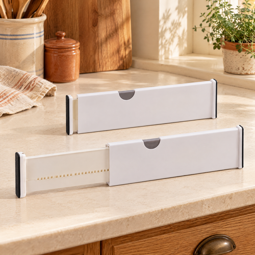 Settle Drawer Divider Pair hero: Settle’s two exact adjustable panels