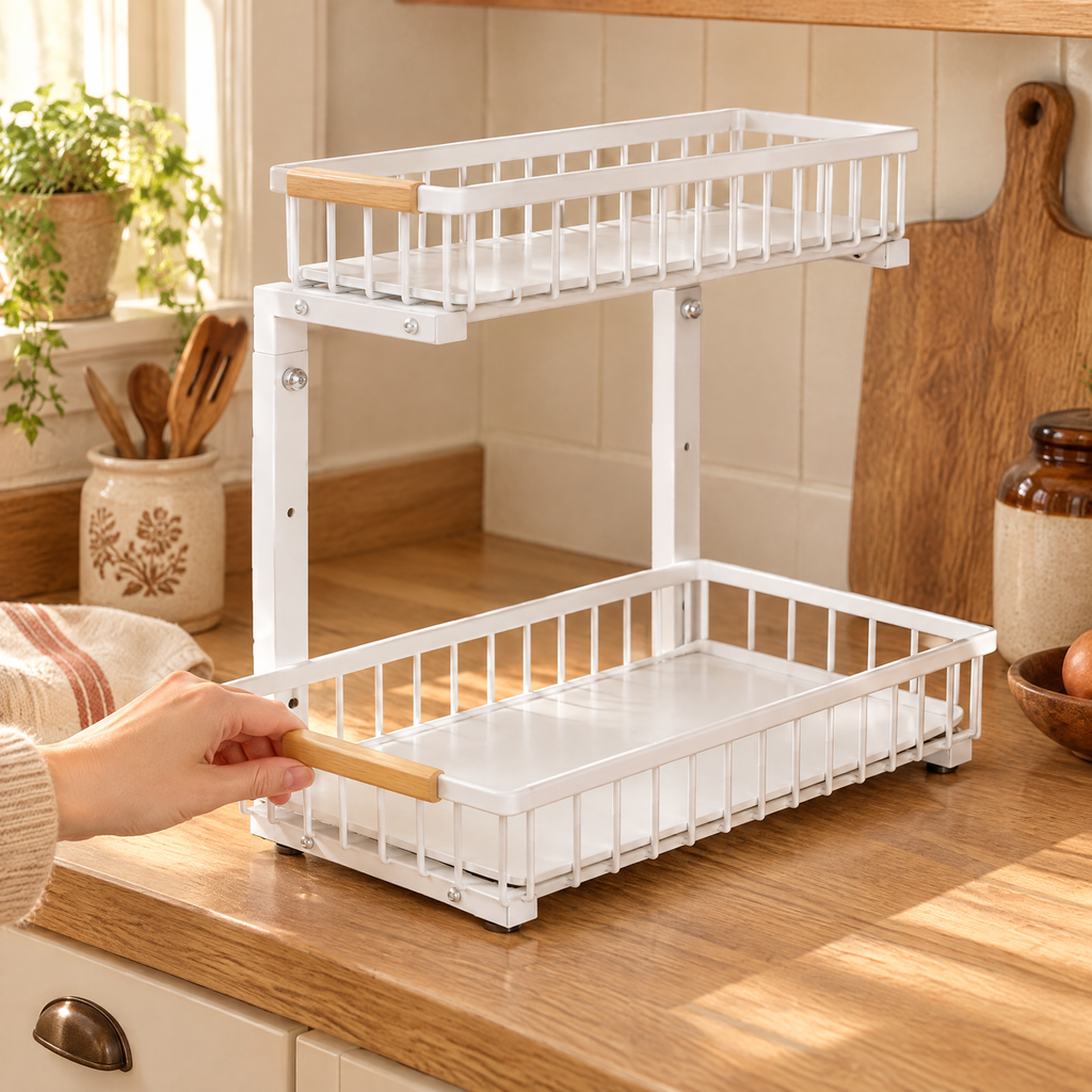 Shelf Two-Level Sliding Cabinet Rack use: Shelf Two-Level Sliding Cabinet Rack — a suitable use routine